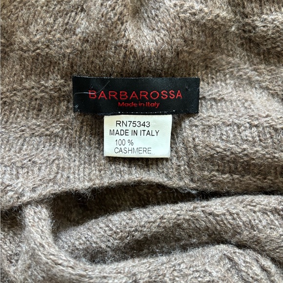 Barbarossa Italian Cashmere Scarf, Brown - Picture 3 of 5
